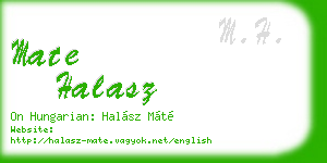 mate halasz business card